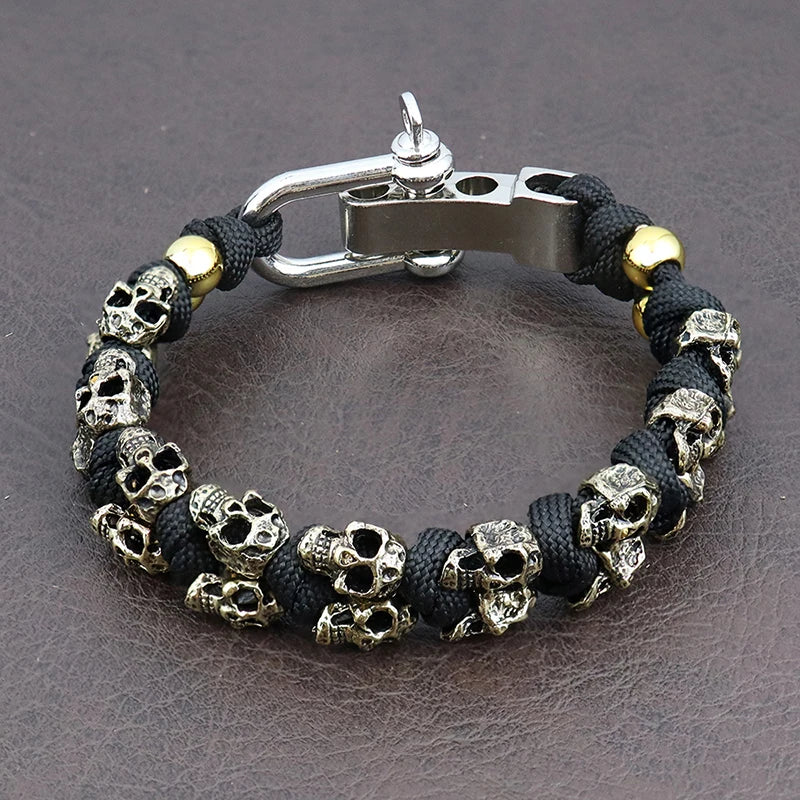 Retro Men's Handmade Skull Bracelet