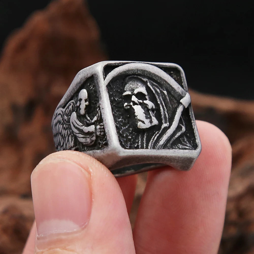 316L Stainless Steel Death Skull Rings