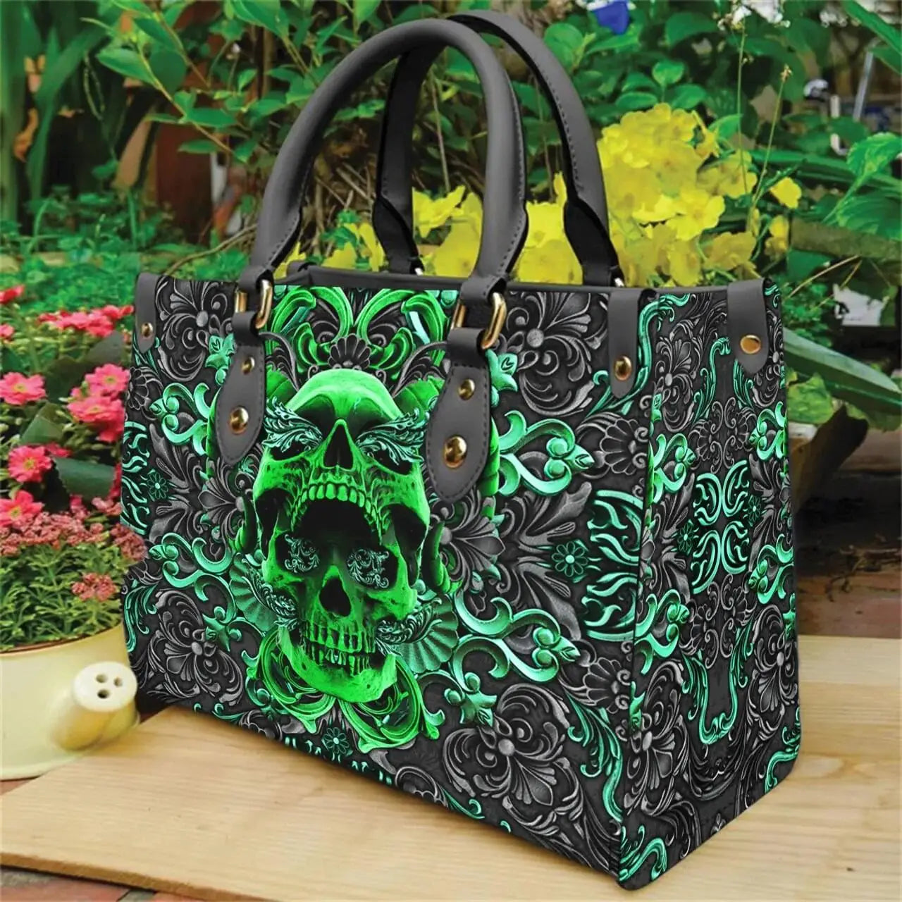 High Quality Faux Leather Skull Handbags
