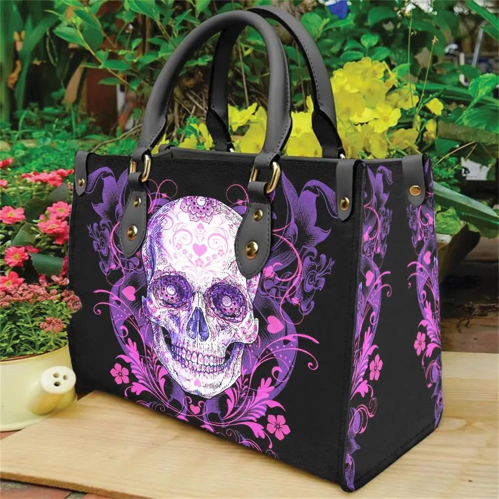 High Quality Faux Leather Skull Handbags