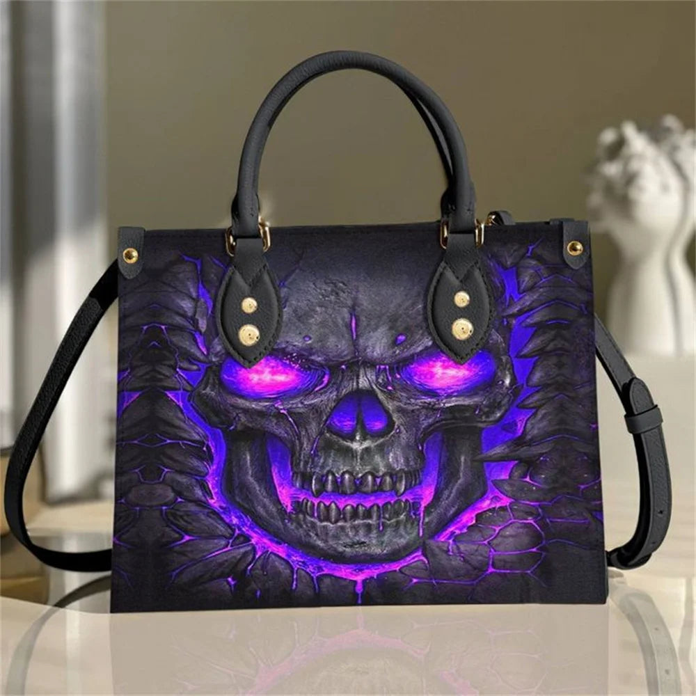 High Quality Faux Leather Skull Handbags