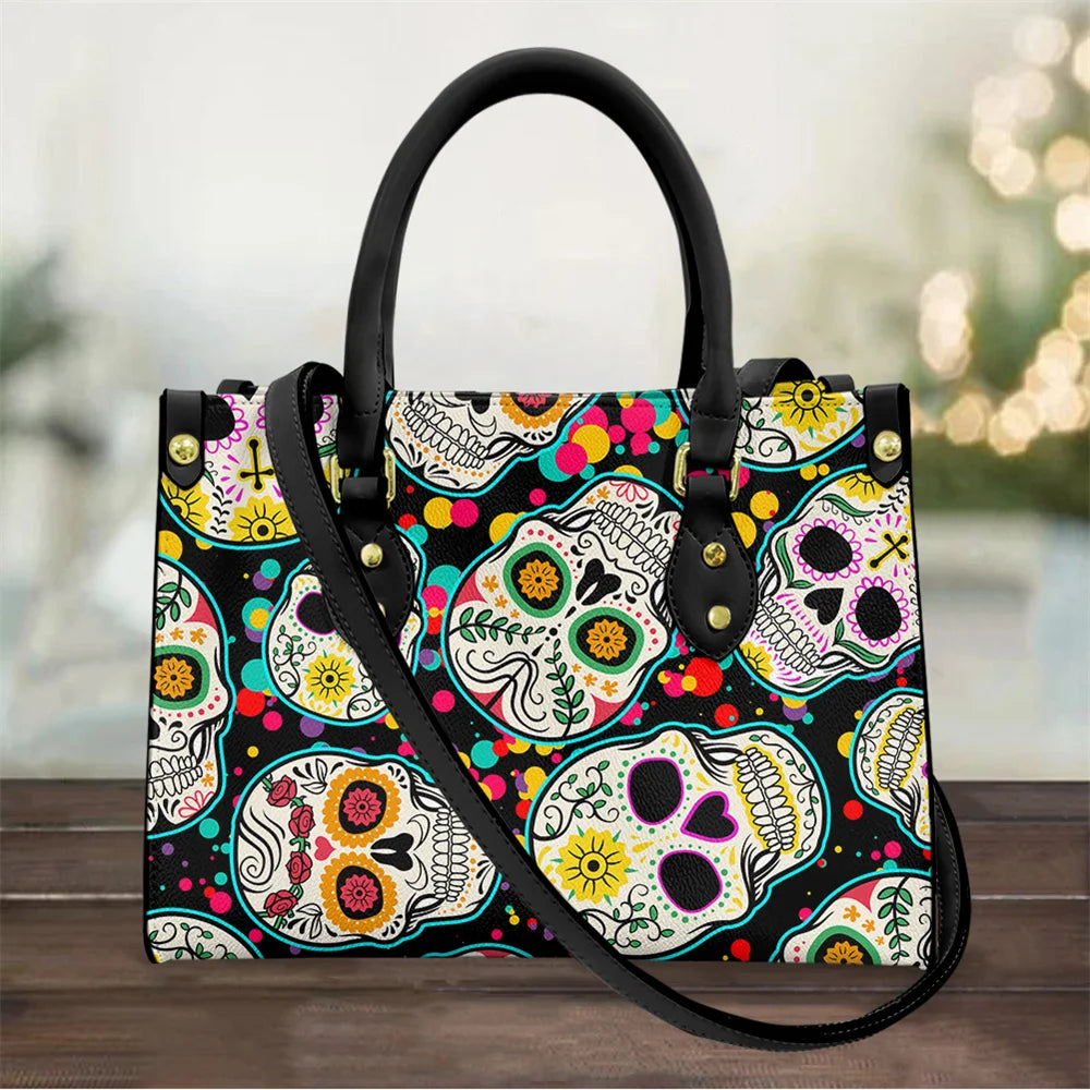 High Quality Faux Leather Skull Handbags