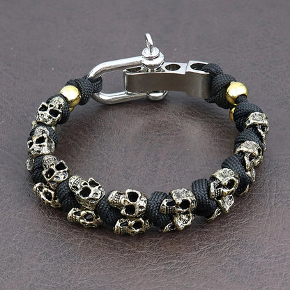 Retro Men's Handmade Skull Bracelet