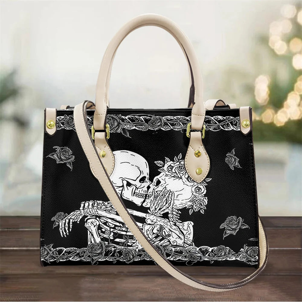High Quality Faux Leather Skull Handbags