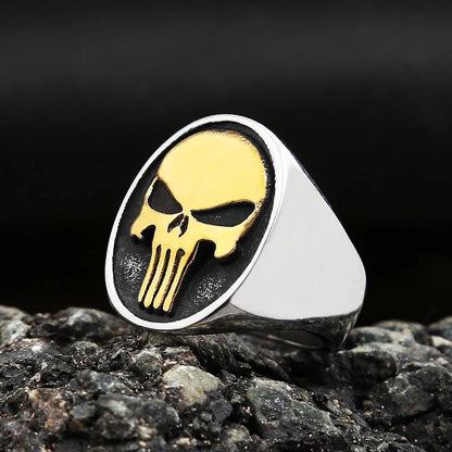 316L Stainless Steel Punisher Skull Ring