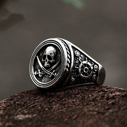 Gothic 316L Stainless Steel Skull Ring