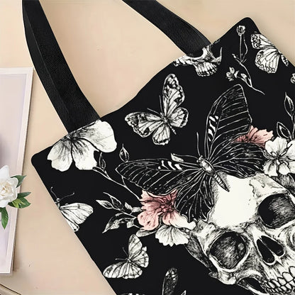 Skull Flower Tote Bag