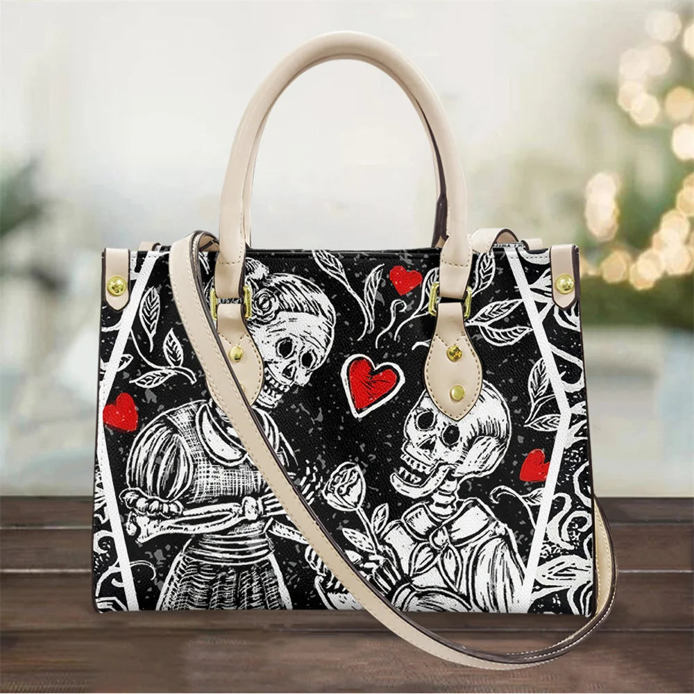 High Quality Faux Leather Skull Handbags