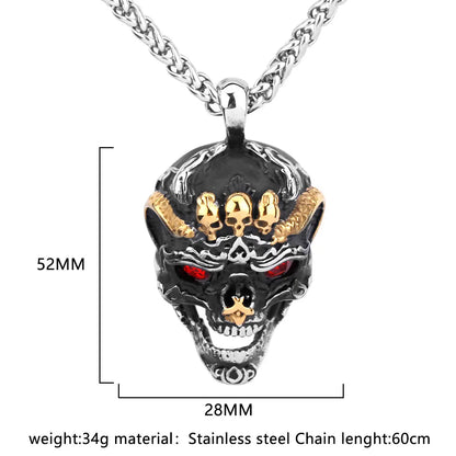 316L Stainless Steel Skull Necklaces