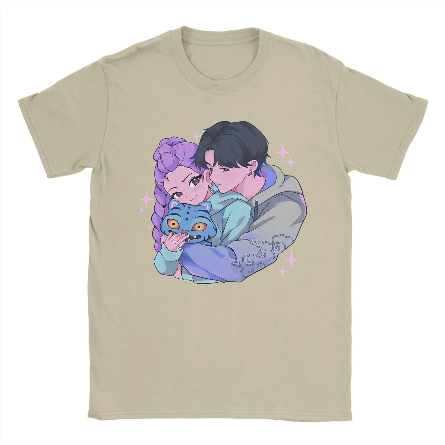 Rujinu Kpop Demon Hunters Y2K Graphic Tee – Cotton T-Shirt