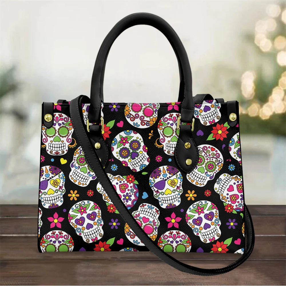 High Quality Faux Leather Skull Handbags