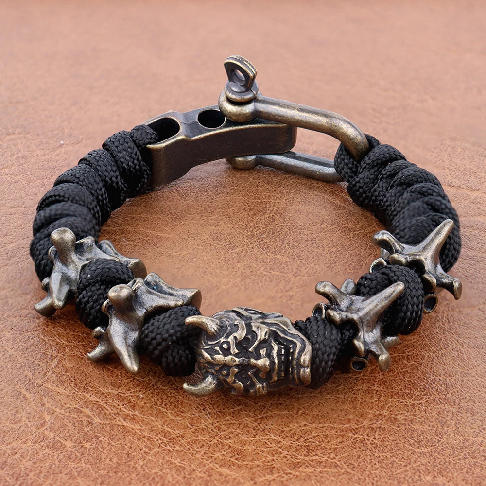 Retro Men's Handmade Skull Bracelet