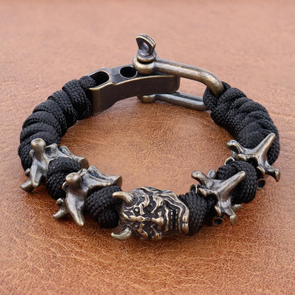 Retro Men's Handmade Skull Bracelet