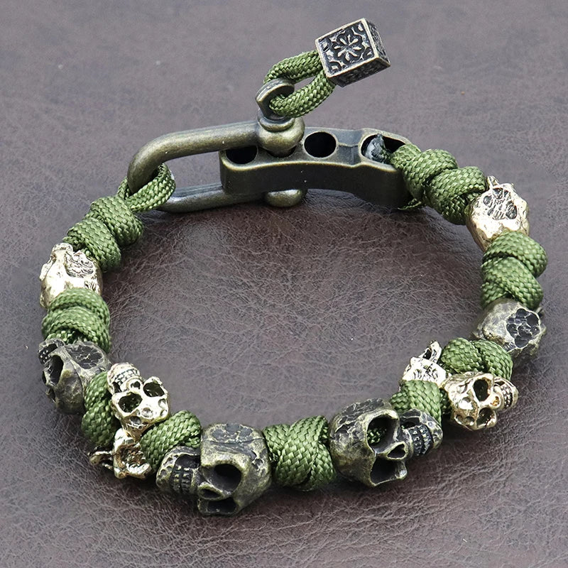 Retro Men's Handmade Skull Bracelet