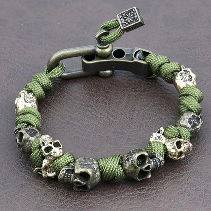 Retro Men's Handmade Skull Bracelet