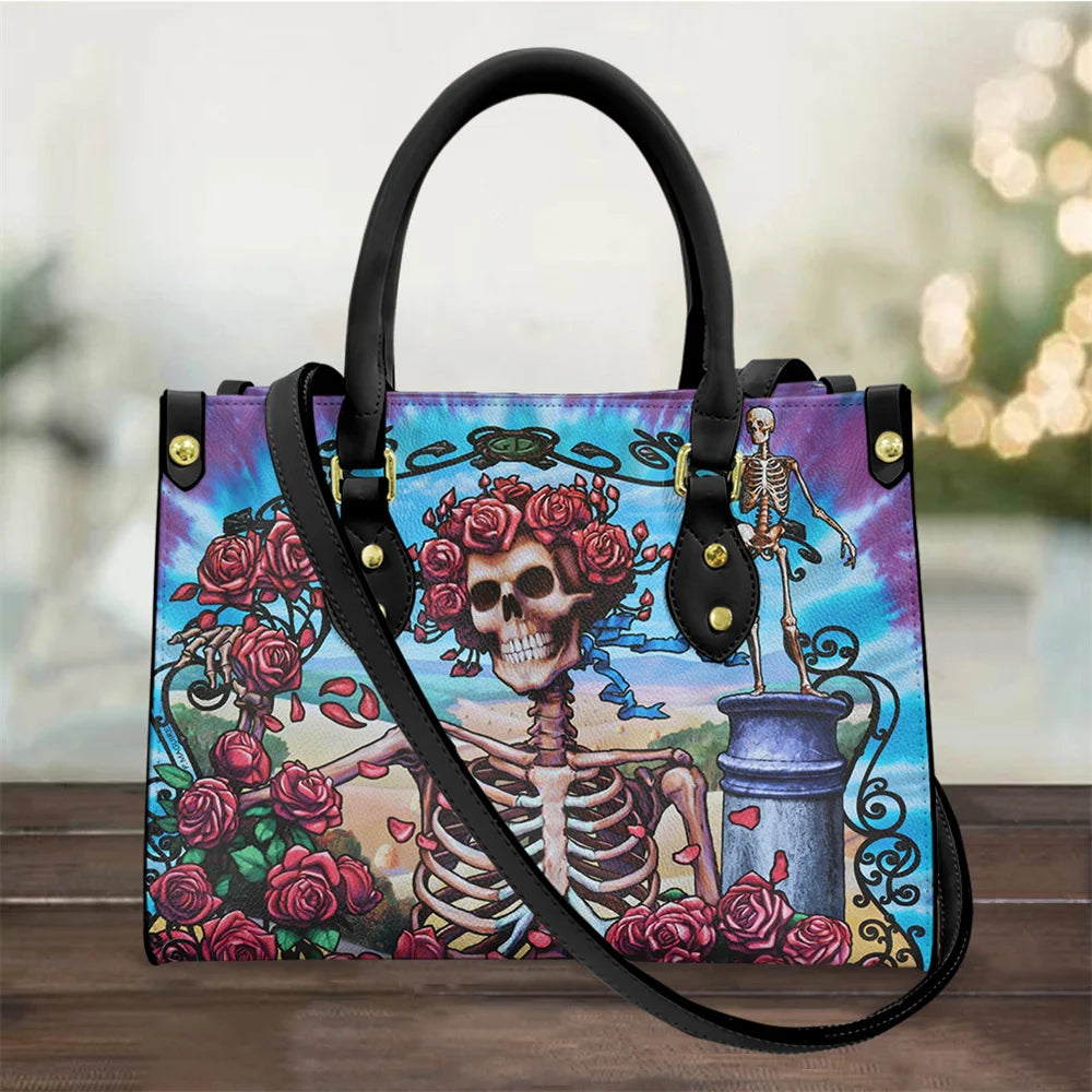 High Quality Faux Leather Skull Handbags