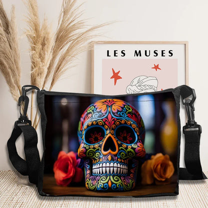 Stylish Skull Print Crossbody Bag