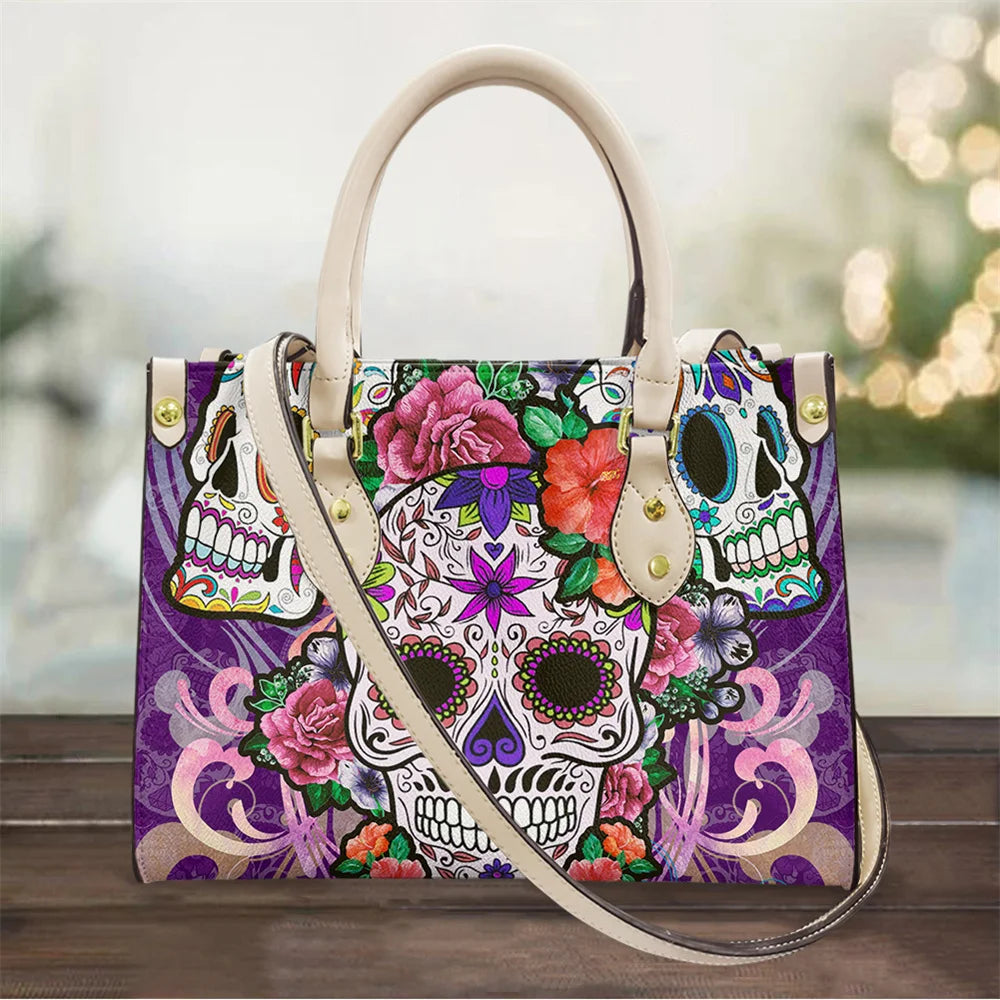 High Quality Faux Leather Skull Handbags