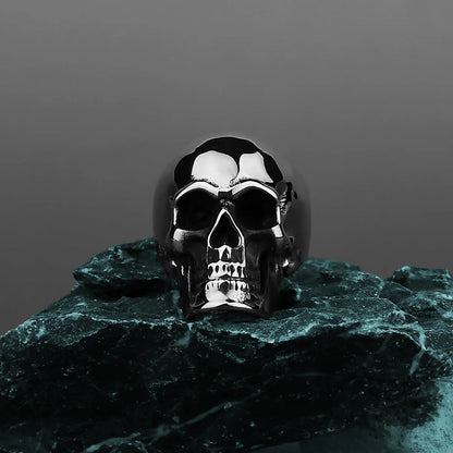 316L Stainless Steel Polished Skull Ring