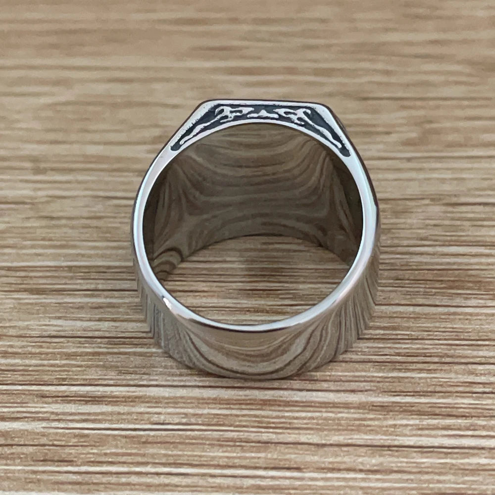 Gothic 316L Stainless Steel Skull Ring