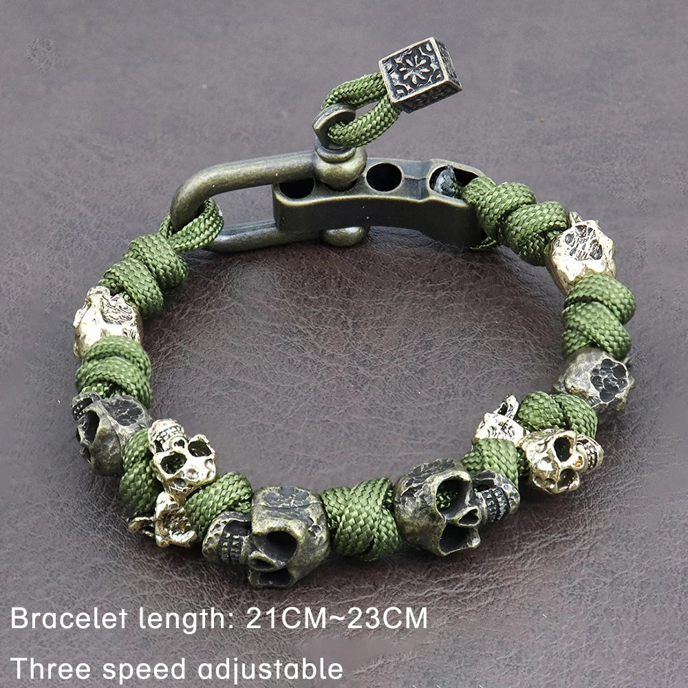 Retro Men's Handmade Skull Bracelet