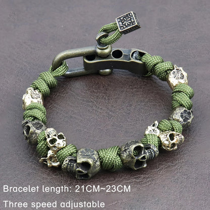 Retro Men's Handmade Skull Bracelet