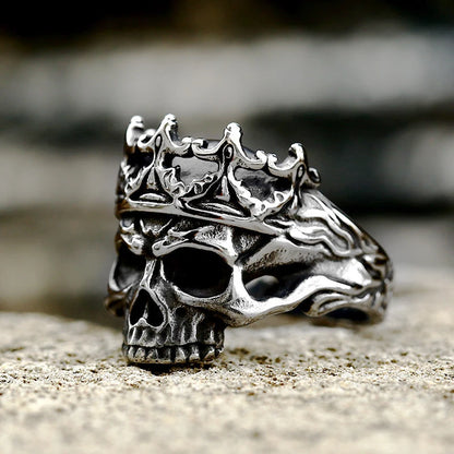 Gothic 316L Stainless Steel Skull Ring
