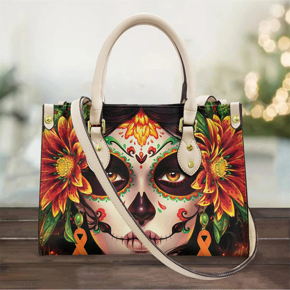 High Quality Faux Leather Skull Handbags