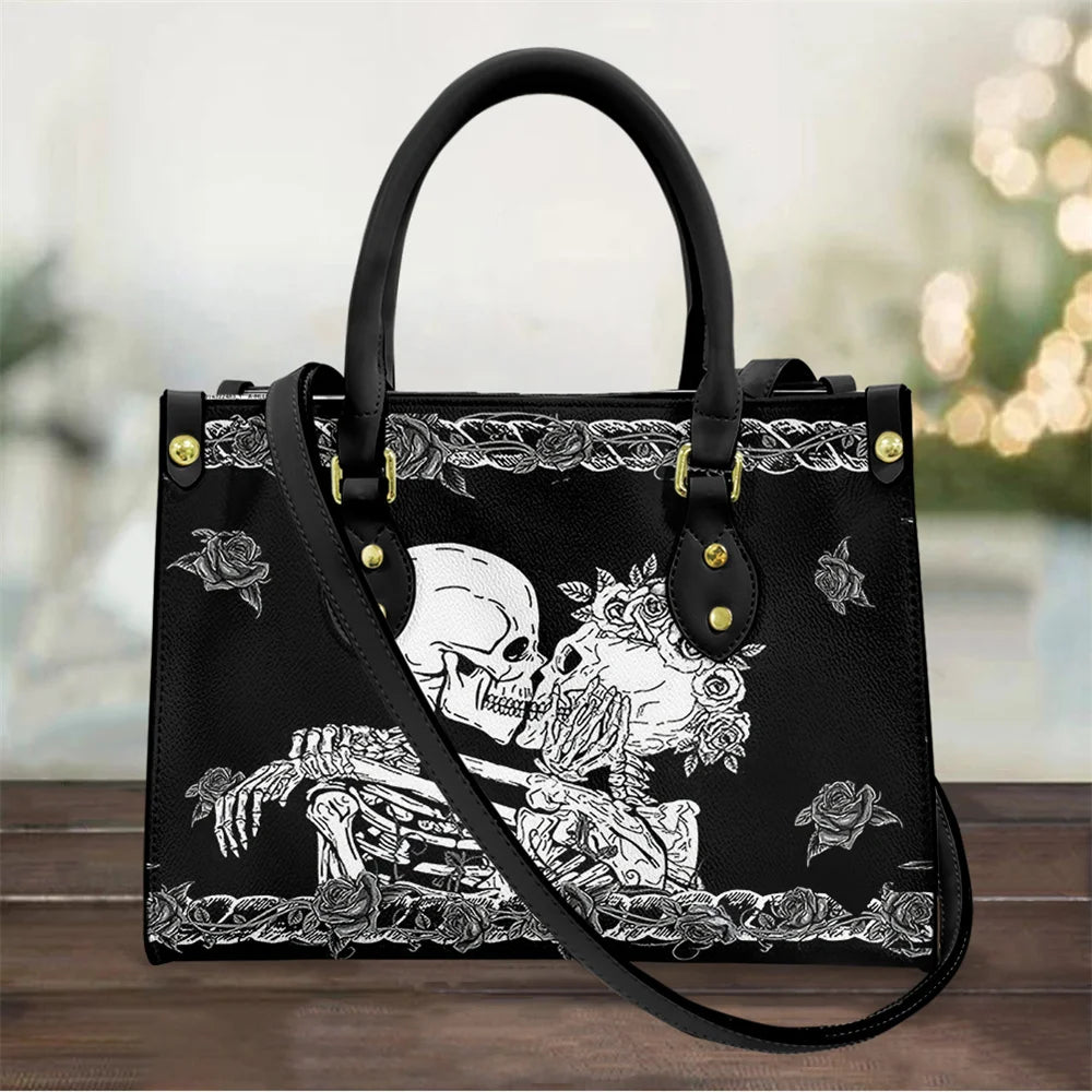High Quality Faux Leather Skull Handbags