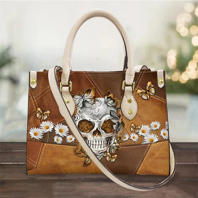 High Quality Faux Leather Skull Handbags