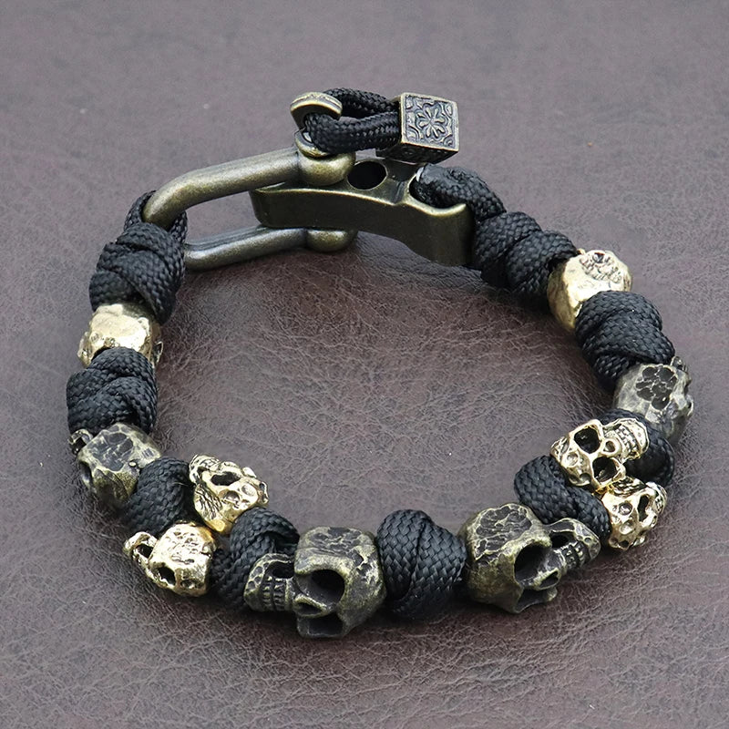 Retro Men's Handmade Skull Bracelet