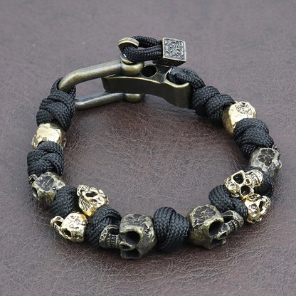 Retro Men's Handmade Skull Bracelet