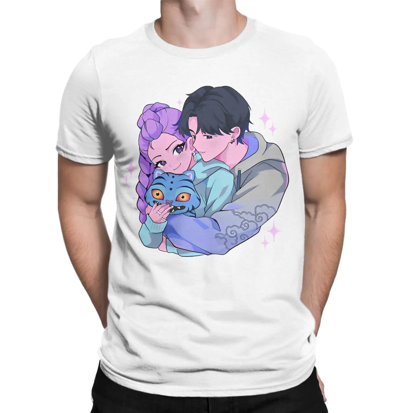 Rujinu Kpop Demon Hunters Y2K Graphic Tee – Cotton T-Shirt