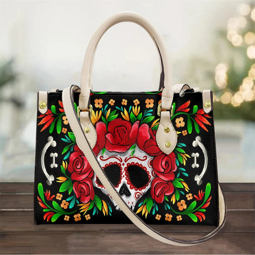 High Quality Faux Leather Skull Handbags
