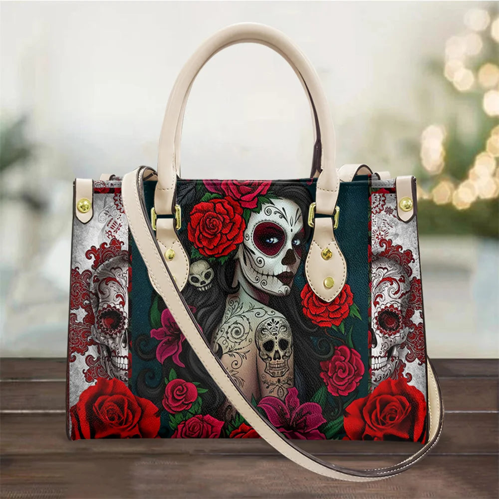 High Quality Faux Leather Skull Handbags