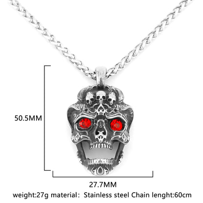 316L Stainless Steel Skull Necklaces