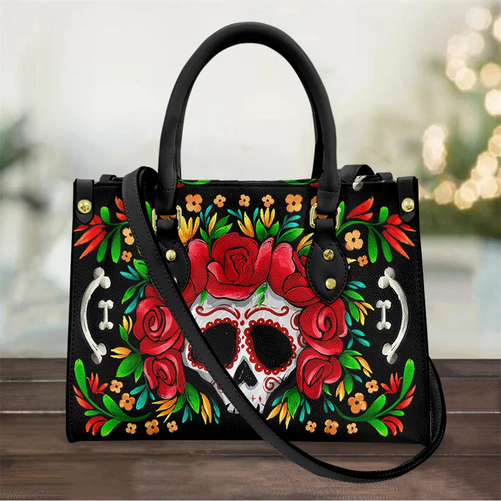 High Quality Faux Leather Skull Handbags