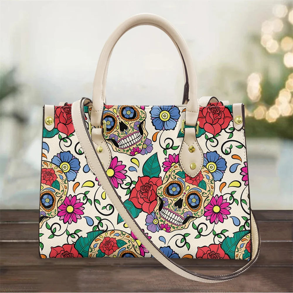 High Quality Faux Leather Skull Handbags