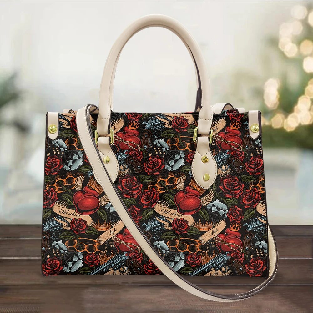 High Quality Faux Leather Skull Handbags