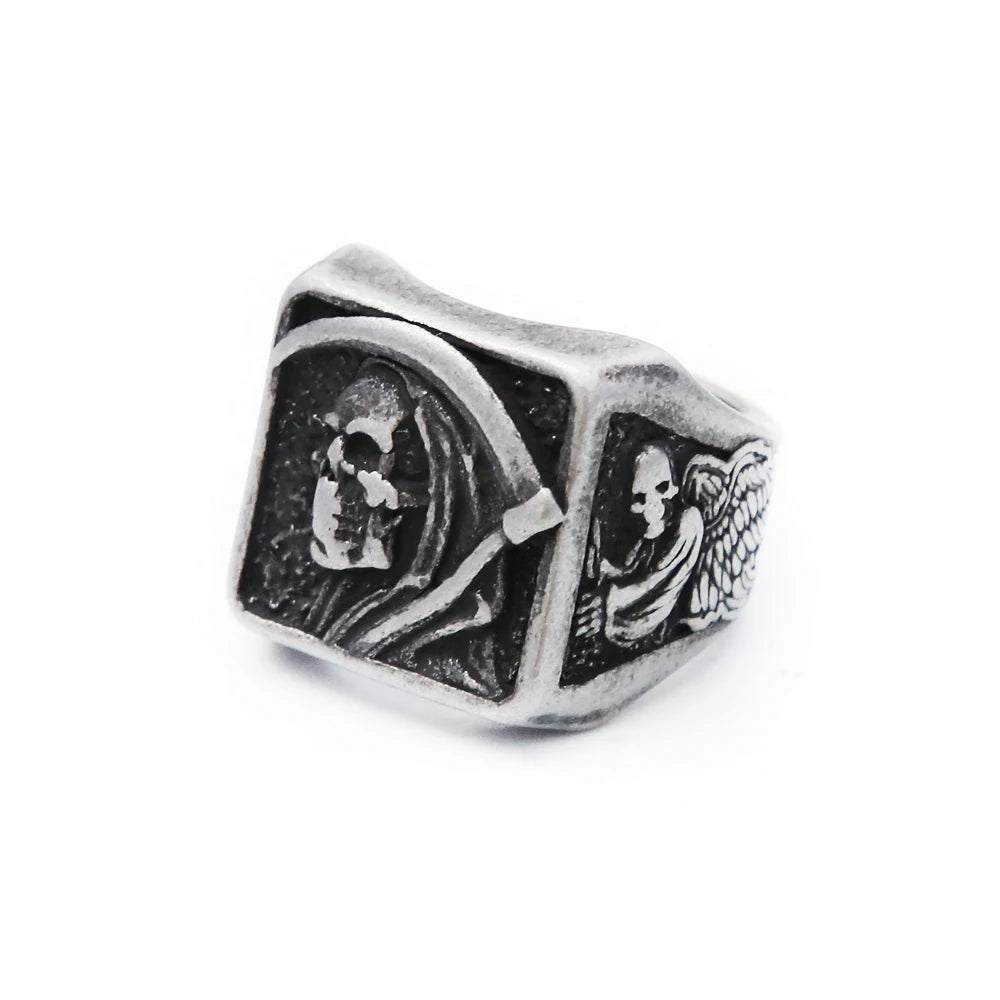 316L Stainless Steel Death Skull Rings