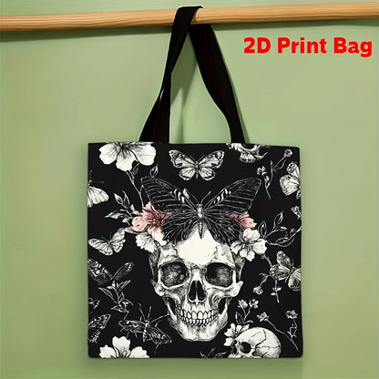 Skull Flower Tote Bag