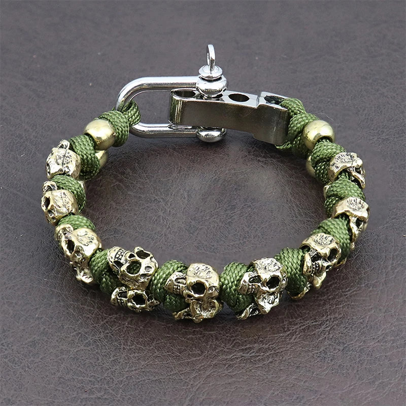 Retro Men's Handmade Skull Bracelet