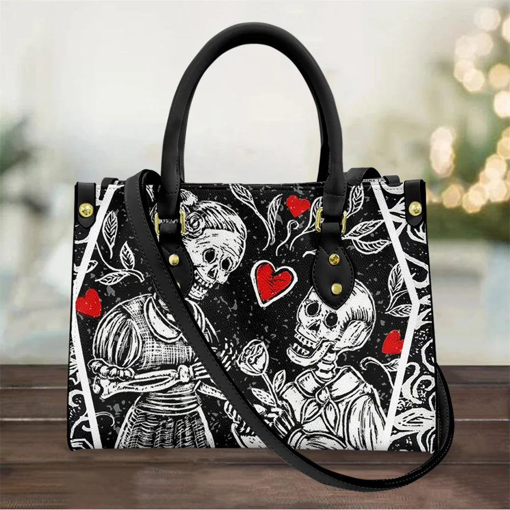 High Quality Faux Leather Skull Handbags