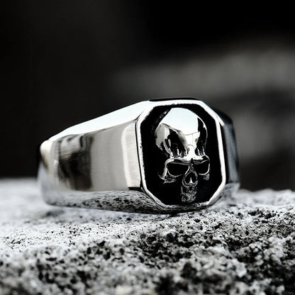 Gothic 316L Stainless Steel Skull Ring