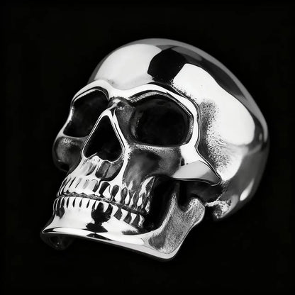 316L Stainless Steel Polished Skull Ring