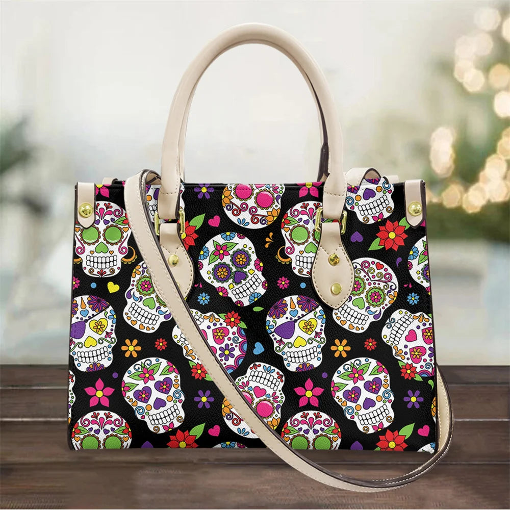 High Quality Faux Leather Skull Handbags