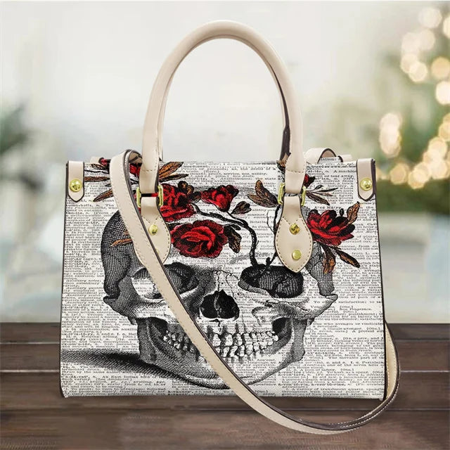 High Quality Faux Leather Skull Handbags