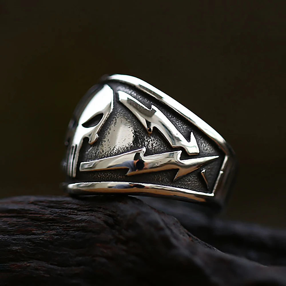 316L Stainless Steel Punisher Skull Ring
