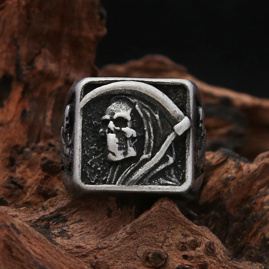 316L Stainless Steel Death Skull Rings