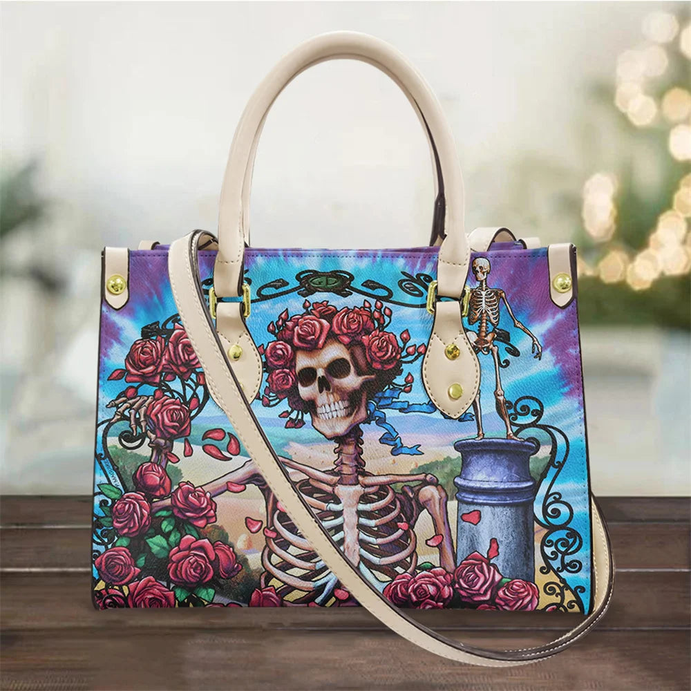 High Quality Faux Leather Skull Handbags